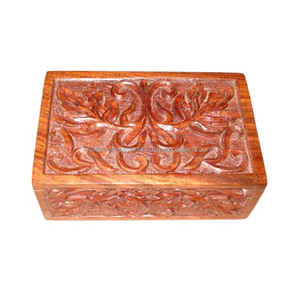 Élégante boîte de rangement de bijoux en bois faite à la main Artisanat de qualité supérieure Conceptions multiples et prix abordables - Product Image 2