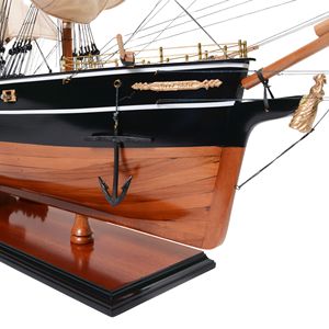 Maquette de bateau à voile Clipper Cutty Sark en bois peinte à la main, écologique, pour collectionneur nautique, cadeau de présentation 97Lx29Wx73H - Product Image 3