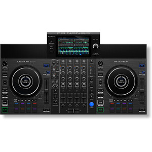 Système DJ autonome 4 plateaux DJ SC LIVE 4 avec écran tactile 7 pouces, haut-parleurs intégrés et Wi-Fi (Noir) - Product Image 4