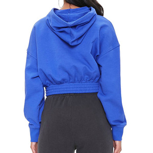 Sudaderas Cortas de Moda Urbana Más Vendidas, MOQ Bajo, Sudaderas de Color Sólido para Mujer, Fabricación Profesional - Product Image 3