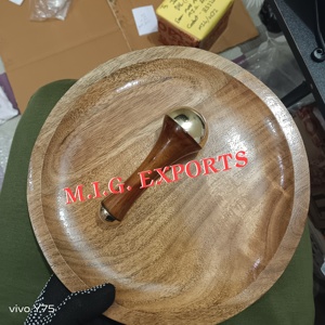 Varitas Kansa de doble cara para masaje facial y corporal con mango de madera de Acacia, Mango, Madera de Rosa y muchas otras especies de madera. - Product Image 6
