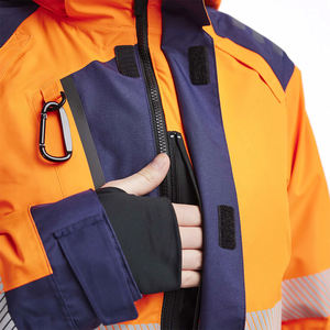 Chaqueta de Seguridad para Hombre, de Alta Visibilidad, Reflectante, Transpirable, Resistente al Viento, con Capucha, Uniforme de Trabajo de Invierno, 100% Poliéster, Diseño Personalizado, Talla Personalizada - Product Image 6