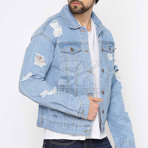 Chaqueta de Mezclilla para Hombre con Cuello Camisero, Color y Talla Personalizables, Talla Grande, Transpirable, Ligera, para Uso en Exteriores - Product Image 4