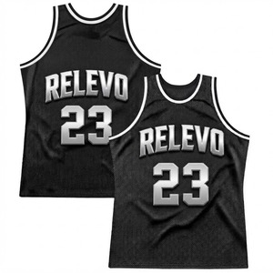 Camiseta de Baloncesto Relevo 23 Negra de Malla para Hombre, Sin Mangas, Transpirable, de Poliéster, Personalizable para Equipos, para Todas las Temporadas - Product Image 3