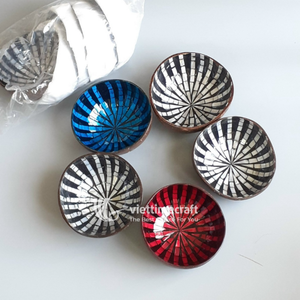 <b>Coconut</b> Bowl with Mother of Pearl Inlaid Decor, Artisanal Natural <b>Coconut</b> <b>Shell</b> Bowl for Food, Jewelry & Home Decor - Product Image 2