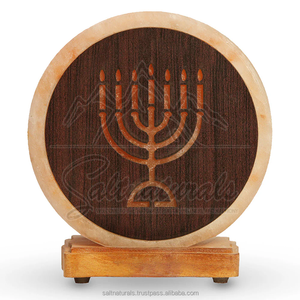 Lámpara de Sal del Himalaya con Símbolo Judío, Lámpara Natural de Sal del Himalaya, Hecho a Mano, Último Diseño, Novedad - Product Image 2