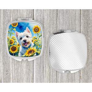 Westie Sunflowers <b>Compact</b> Travel Makeup <b>Mirror</b> Folding Handheld Pocket Decorative <b>Mirror</b> for Women and Girls Gift - Product Image 4