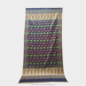 Mint Green Printed Shawl with Geometric Border Pattern and Elegant Traditional Design for Women Wear - Product Image 2
