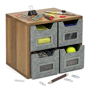 Best Selling High Capacity Minimalist Design Office Desk Organizer Decoration Antique <b>Drawer</b> Wooden <b>Storage</b> Big <b>Box</b> - Product Image 5