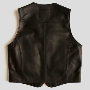 Nuevo Chaleco de Cuero Genuino Color Marrón Claro Personalizado de Moda, Chaleco de Cuero Casual de Alta Calidad para Exteriores, Estilo Urbano CP-MLV-02 - Product Image 2