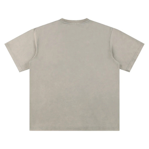 Men's Oversized Crew Neck Short Sleeve Heavyweight Vintage Boxy Fit Shirt Distressed Texture Soft Fabric Multi Season Daily - Product Image 2