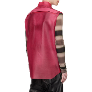 Gilet en cuir pour homme, coupe-vent, respirant, avec fermeture éclair, nouvelle mode, vente chaude, service OEM, vente en gros - Product Image 2