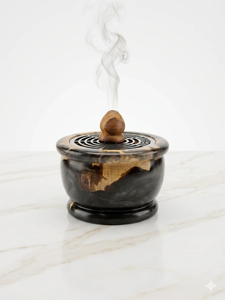 Wholesale Customized Wooden Incense <b>Burner</b> Hot Selling Craftsy Home Religious Use Polished Charcoal Material with Scented Resin - Product Image 5