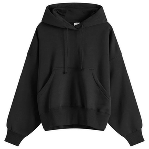 Custom Made Fashion <b>Women</b> Loose Fit Black Fleece Breathable <b>Hoodie</b> with Drawstrings and Ribbed Hem Winter Workout Hoodies - Product Image 6