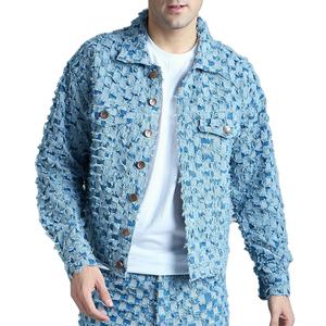 Venta caliente estilo casual chaqueta de mezclilla para hombres chaquetas de mezclilla hombres otoño Slim Fit calidad hombres chaqueta de mezclilla hecha por la industria de Isha - Product Image 1
