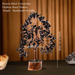 Arbre de Vie en Tourmaline Noire en Gros, Arbre en Cristal avec Fil de Cuivre, Pierres de Guérison, Décoration d'Intérieur - Product Image 3