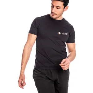 Camiseta lisa de 95% algodón y 5% Elastano para hombre, ropa de lujo, venta al por mayor