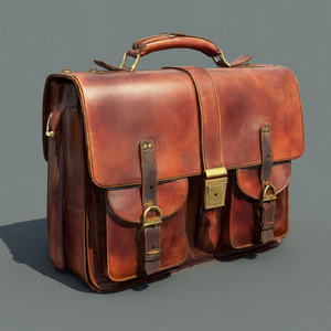 Maletín de Cuero Genuino para Portátil, Estilo Ejecutivo, Bolso Bandolera Profesional - Product Image 4