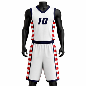 Ensemble de maillots de basket-ball en sublimation en gros, uniforme de basket-ball personnalisé imprimé en polyester - Product Image 1