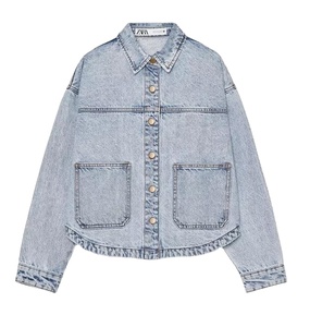 เสื้อยีนส์แขนยาวสำหรับเด็กผู้หญิง, เสื้อยีนส์แขนยาวใส่สบายเสื้อผ้าผ้าฝ้าย100% สำหรับฤดูหนาว - Product Image 4