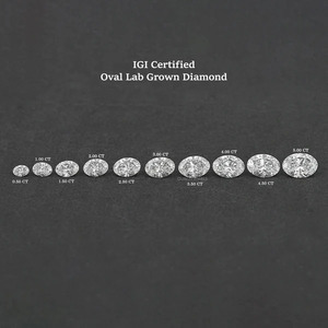 Diamant de laboratoire CVD de haute qualité, 0,3 ct-2 ct, taille ovale, avec certificat IGI, couleur D, diamant cultivé en laboratoire pour bijoux - Product Image 3