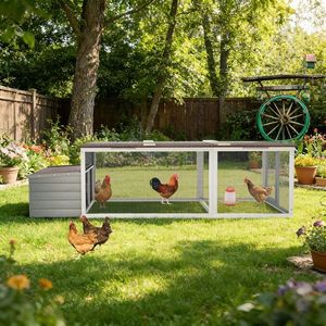 Gallinero Grande para Exteriores de 20.93 Pies Cuadrados con Corral, Techo de Asfalto Resistente a la Intemperie, Casa de Madera para Gallinas, Caja de Anidación, Jaula para Pollos - Product Image 3