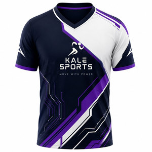 Maillot de football pour homme Kale Sports, col en V, impression sublimée, évacuation de l'humidité, 100% polyester, manches courtes, vêtements pour adultes - Product Image 3
