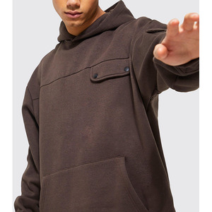 Survêtements d'hiver à capuche légers en molleton 100 % coton de haute qualité, antibactériens, avec logo personnalisé pour hommes – Conception sur mesure en gros - Product Image 3