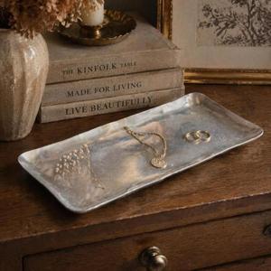 Plateaux décoratifs pour organisateur de bijoux, présentoir de table, plateau de service en métal pour fêtes et événements, élégant plateau argenté, dernière nouveauté - Product Image 1