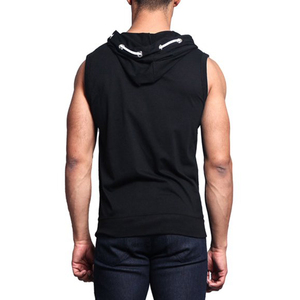 Sweat-shirts sans manches en coton et polyester de haute qualité avec logo personnalisé OEM, grandes tailles, décontractés, avec fermeture éclair, pour la salle de sport - Product Image 4