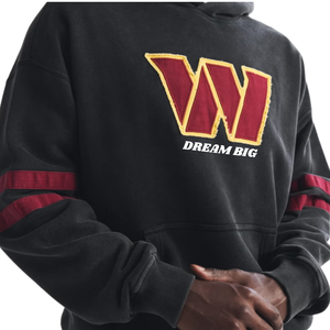 Sweat à capuche unisexe noir personnalisé style universitaire avec manches patchwork, logo lettre, streetwear, 100% coton, molleton surdimensionné, OEM, marque privée - Product Image 5