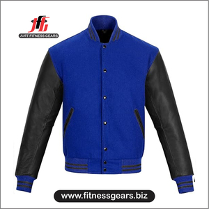 เสื้อแจ็คเก็ตวาร์ซิตี้แบบสั่งทำสำหรับผู้ชาย JUST FITNESS GEARS รุ่นรักษ์โลก สีแดงดำ ปักลายด้านหน้า สวมใส่สบายๆ ในฤดูหนาว ผลิตจากโพลีเอสเตอร์/ผ้าฝ้าย - Product Image 5