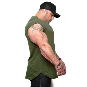 OEM Custom Casual Men's Tank Tops Gym <b>Singlets</b> 100% Cotton Breathable Quick Dry Fashionable Fitness Clothing for <b>Running</b> - Product Image 5