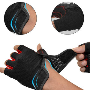 Guantes de Ciclismo de Medio Dedo de Último Diseño, Fabricados por OEM, de Malla y Spandex Transpirable, en Venta - Product Image 3