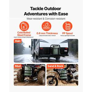 5.3 Gallon <b>Metal</b> Fuel <b>Jerry</b> <b>Can</b> Comfort Handle Leakproof Corrosion-Resistant Gas Tank for Cars Motorcycles ATV UTV Green Max - Product Image 5