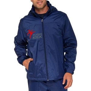 Veste d'hiver à capuche personnalisée avec logo imprimé, imperméable, fermeture éclair, style urbain, couleur unie, vente en gros, OEM, neuve - Product Image 1