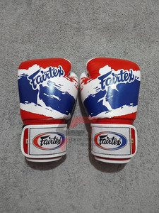 ถุงมือชกมวย Fairtex รุ่นหนาพิเศษ ขนาดมาตรฐาน สำหรับซานด้า มวยไทย แบบติดตีนตุ๊กแก ระบายอากาศได้ดี สำหรับทุกเพศ พิมพ์ลายเต็มตัว อุปกรณ์ต่อสู้ - Product Image 1