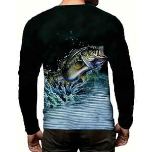 Camiseta de Pesca de Manga Larga de Secado Rápido UPF50+ al por Mayor, Camisetas de Pesca Impermeables Personalizadas Profesionales - Product Image 2