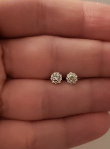 0.42 Ct Lab Grown Diamond Halo Stud <b>Earrings</b> 14K Gold IGI Certified for Women Party & Everyday Elegant Fine Jewelry Gift - Product Image 3