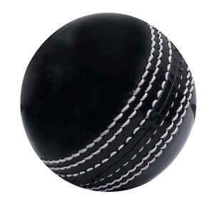 Balle de cricket en cuir noir, qualité supérieure, pour entraînement et matchs, équipement professionnel de cricket - Product Image 1