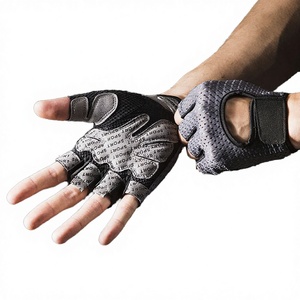 Gants de compression anti-arthrite à demi-doigts magnétiques, thérapeutiques, en spandex infusé de cuivre, unisexe - Product Image 4