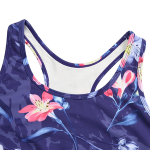 Sujetador deportivo sólido para mujer con cuello redondo, espalda cruzada, soporte medio, transpirable, con malla en la espalda, de Spandex/Nylon, ecológico, de secado rápido. - Product Image 5