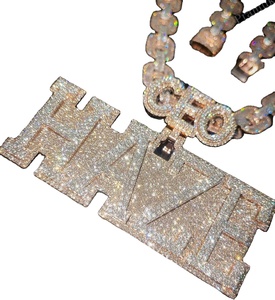 Pendentif personnalisable CEO HAZE style hip-hop en moissanite plaqué or rose 14 carats, clarté VVS, couleur D, forme, nouvelle collection, vente chaude - Product Image 1