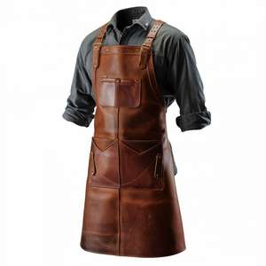 Delantal de Camarero Elegante de Cuero Genuino, Protección Antiolores para Restaurantes de Alta Gama, Servidores de Bistro, Cintura Ajustable - Product Image 2