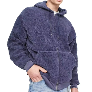 Men's Oversized Hooded Fleece Pullover Sweatshirt Solid Color Casual Winter Wear Anti-Pilling Regular Fit Knitted Polyester - Product Image 1