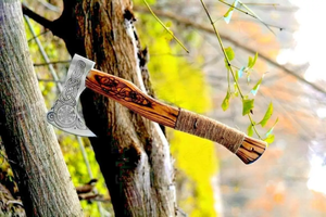 Tête de marteau en acier à haute teneur en carbone de qualité supérieure avec manche en bois de rose et revêtement en cuir et poignée - Product Image 4