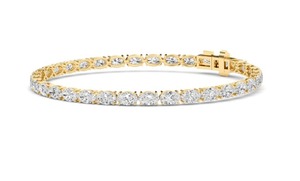 Bracelet tennis luxueux en or rose 9 carats avec diamants ovales créés en laboratoire, 6,57 CTW - Product Image 6