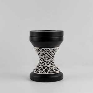 Modern <b>Ceramic</b> Incense Burner with Geometric Mesh Design Black and White Aromatherapy <b>Diffuser</b> for Home Decor - Product Image 1