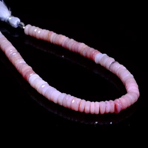 Natural Pink Opal Faceted Heishi Tyre Gemstone Beads 5MM 8MM Shaded Opal <b>Spacer</b> Beads Loose Stone For Jewelry Making Wholesale - Product Image 6