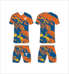 Custom Sublimated Geometric <b>Soccer</b> Jersey Set Men V-Neck Short Sleeve Moisture Wicking Athletic Fit All Seasons - Product Image 3